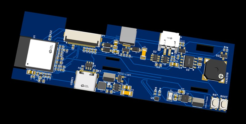 Termostat Zigbee ZAO pentru încălzire în pardoseală — PCB cu display E-Ink, touchscreen capacitiv și baterie, integrare Home Assistant